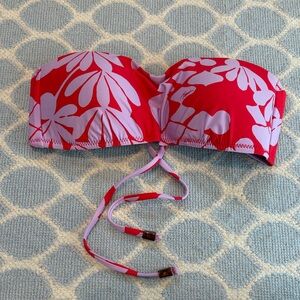 Trina Turk Red and Pink Bikini Top